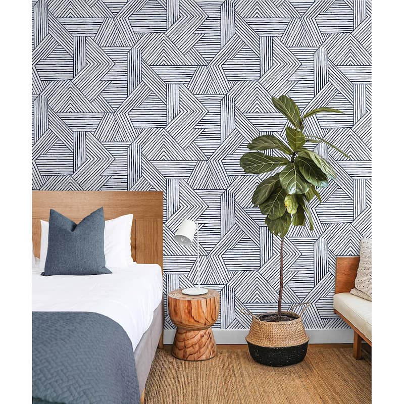 Stacy Garcia Home Etched Geometric Peel and Stick Wallpaper