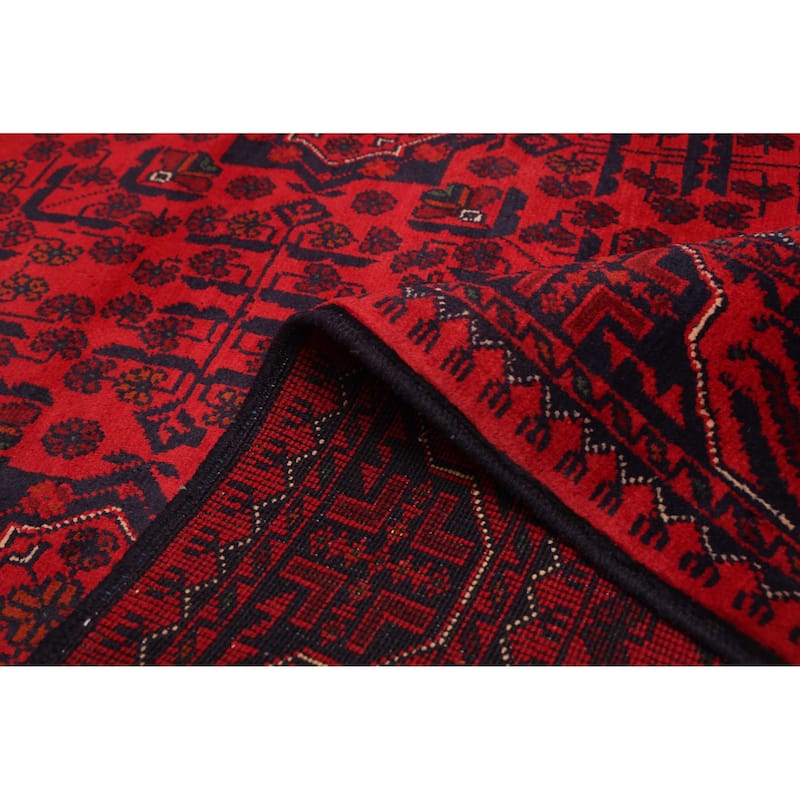 ECARPETGALLERY Hand-knotted Finest Khal Mohammadi Red Wool Rug - 3'11 x 6'0