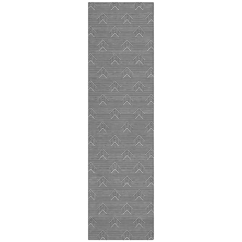 Machine Washable Indoor/ Outdoor Chantille Contemporary Stripe Rug