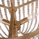 preview thumbnail 8 of 10, Cotia Boho Glam 3-light Wood Beads Semi-flush Mount Ceiling Lights Gold Chandelier - D14"*H15.5"