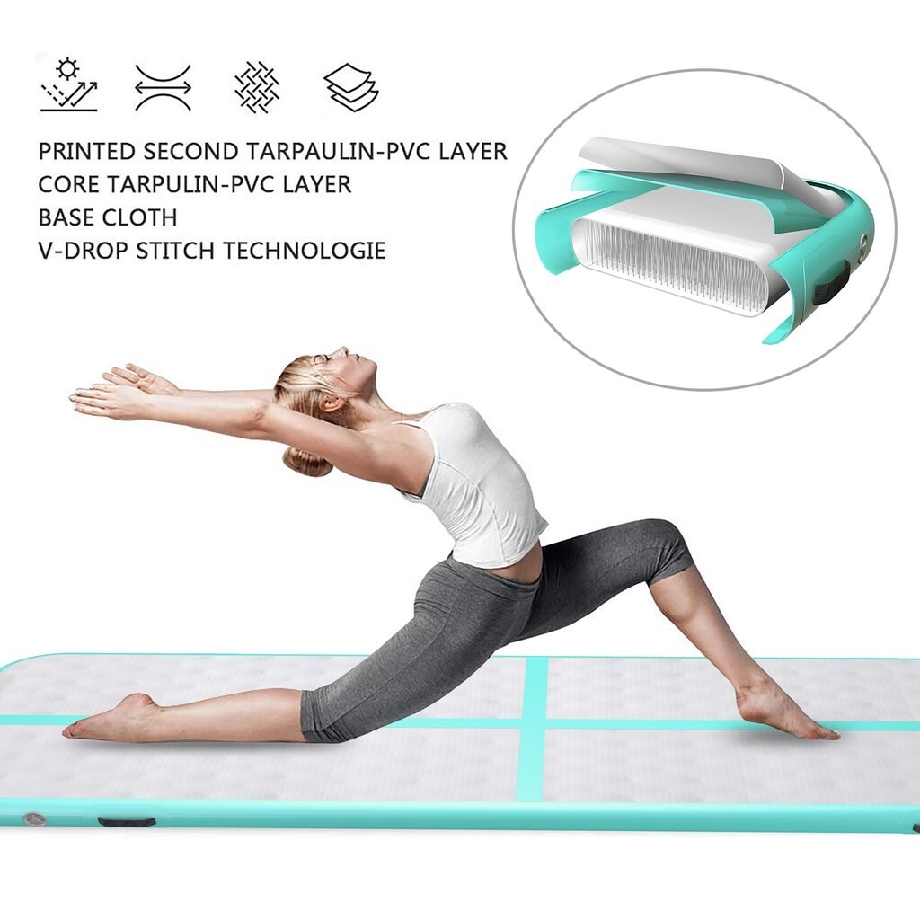 ZENOVA Yoga Mat Inflatable Air Gymnastics Mat 4 inches Thickness