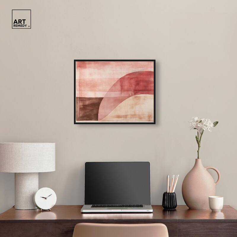 Faded Crimson Canvas by Art Remedy