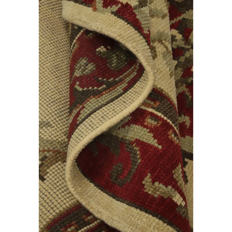 Victorian Style Floral Indian Area Rug 7x10 - 9' 7'' X 6' 7''