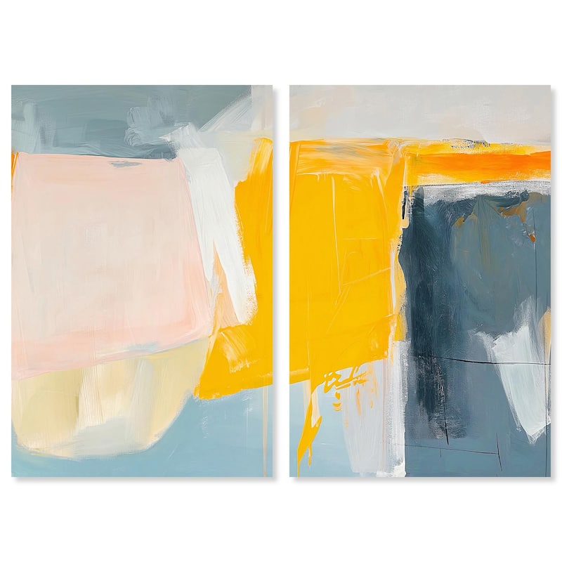 Skyward Radiance II Canvas Set of 2 by Art Remedy, Gallery Wrapped - 20" x 30"