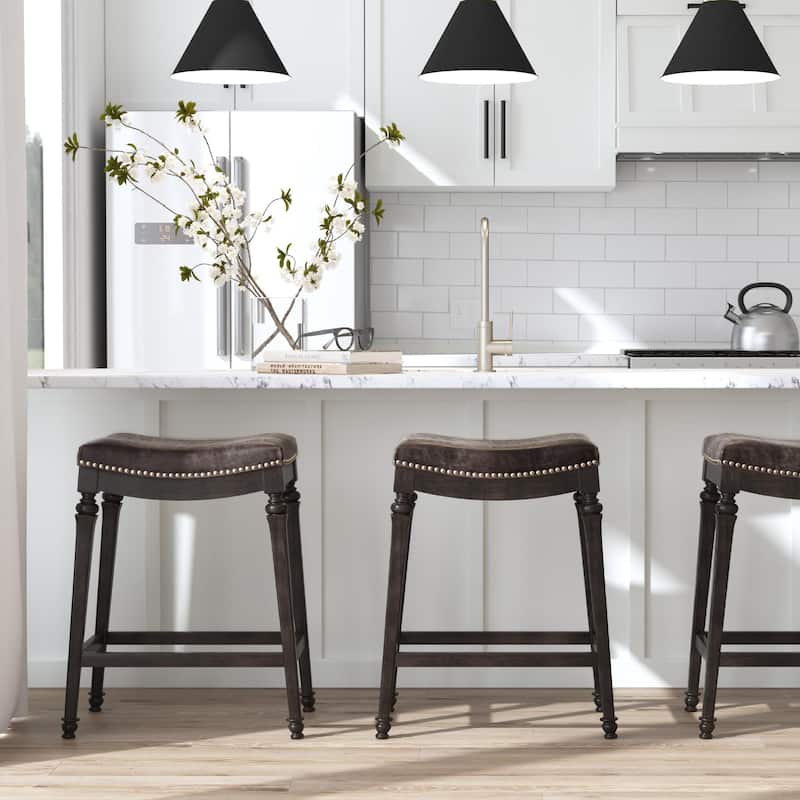 Hillsdale Furniture Vetrina Wood Backless Counter Height Stool - 21.5"W x 15.5"L x 27"H