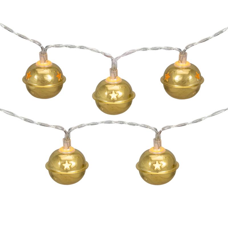 LED Christmas Bells Fairy Lights - 5.5' - Copper Wire - Gold - 10ct