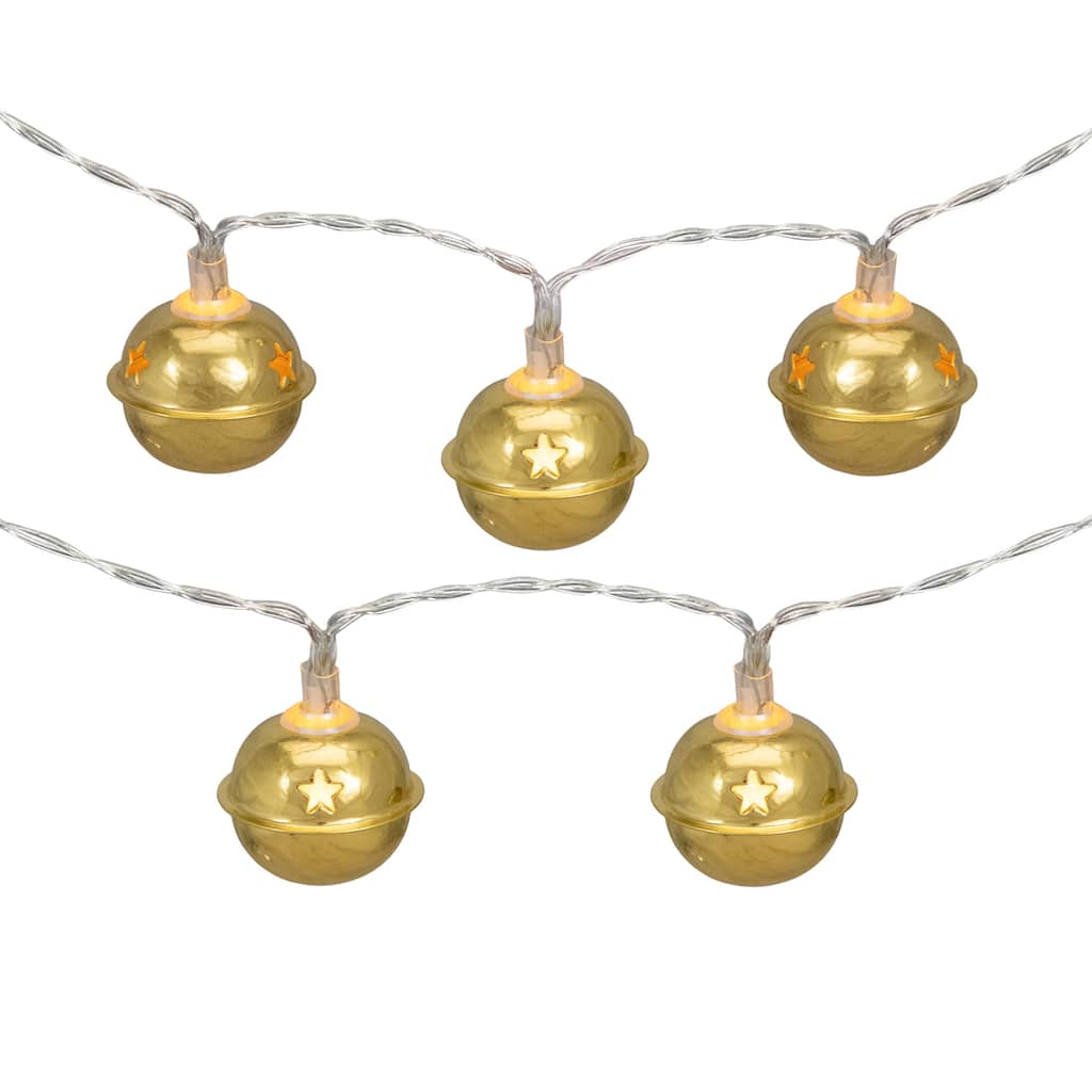LED Christmas Bells Fairy Lights - 5.5' - Copper Wire - Gold - 10ct