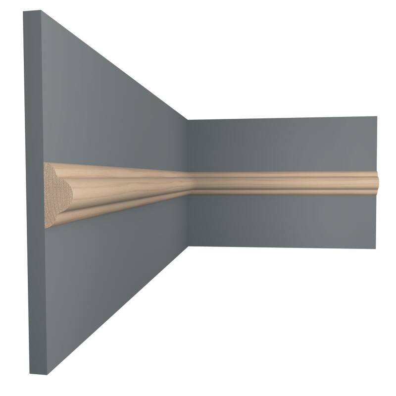 WM1215: 9/16-in x 1-1/4-in x 96-in Americraft Solid Hardwood Stain Grade Joint Moulding