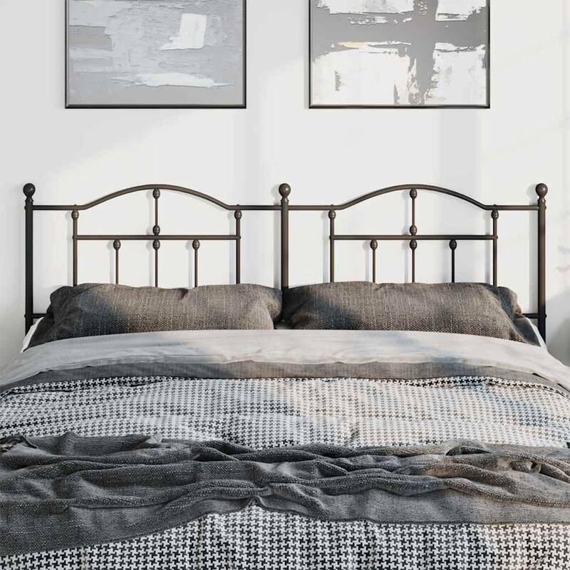 vidaXL 38.2 Inch Metal Headboard, Farmhouse Rustic Headboard Only