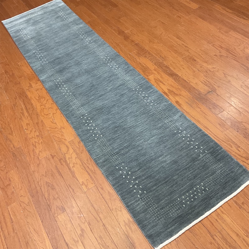 HERAT ORIENTAL Handmade Modern Gabbeh Wool Rug - 2'6 x 10'