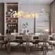 preview thumbnail 30 of 72, KAYLA 31.5" 6-Light Luxury Gold Chandelier, Modern Ceramic Leaf Branch