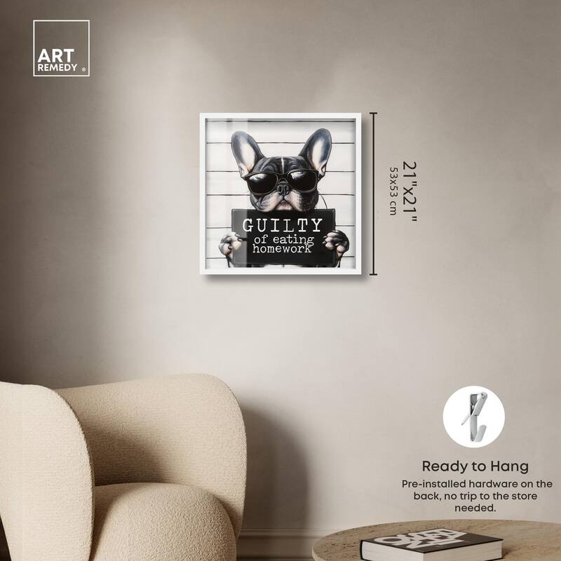 Guilty of Eating Homework Shadowbox by Art Remedy