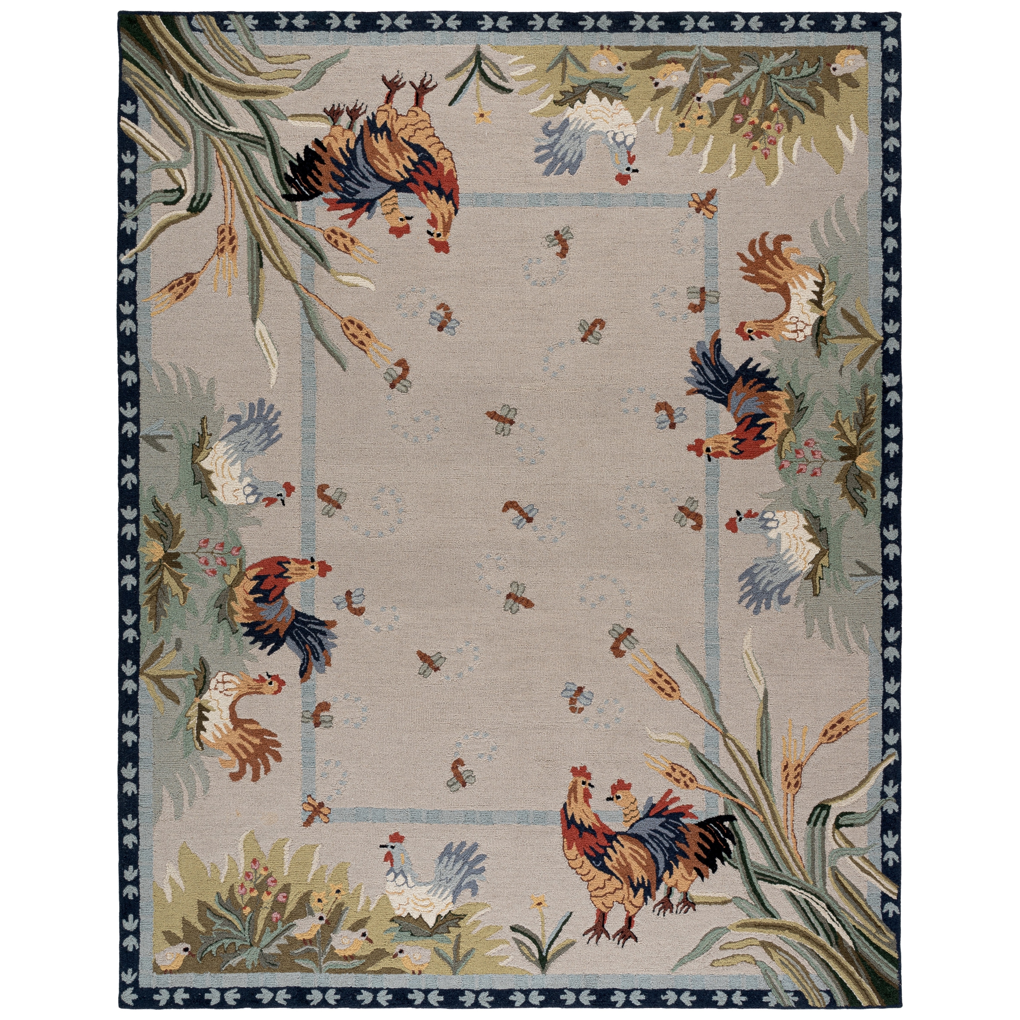 SAFAVIEH Handmade Chelsea Chelsy French Country Rooster Wool Rug