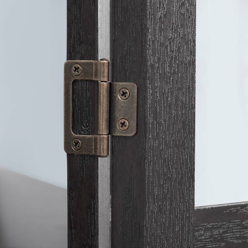 70" Lighted Corner Curio Cabinet with Tempered Glass Doors and Shelves