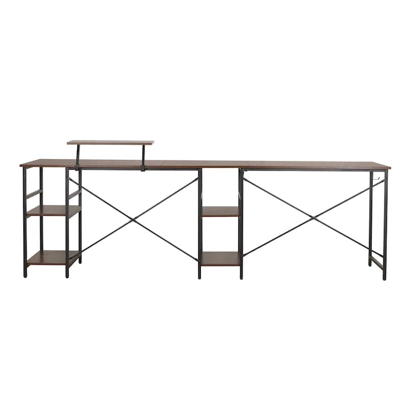 Versatile L-Shaped Computer Desk with Adjustable Shelves, Accessory Holder, and Scratch-Resistant Steel Frame