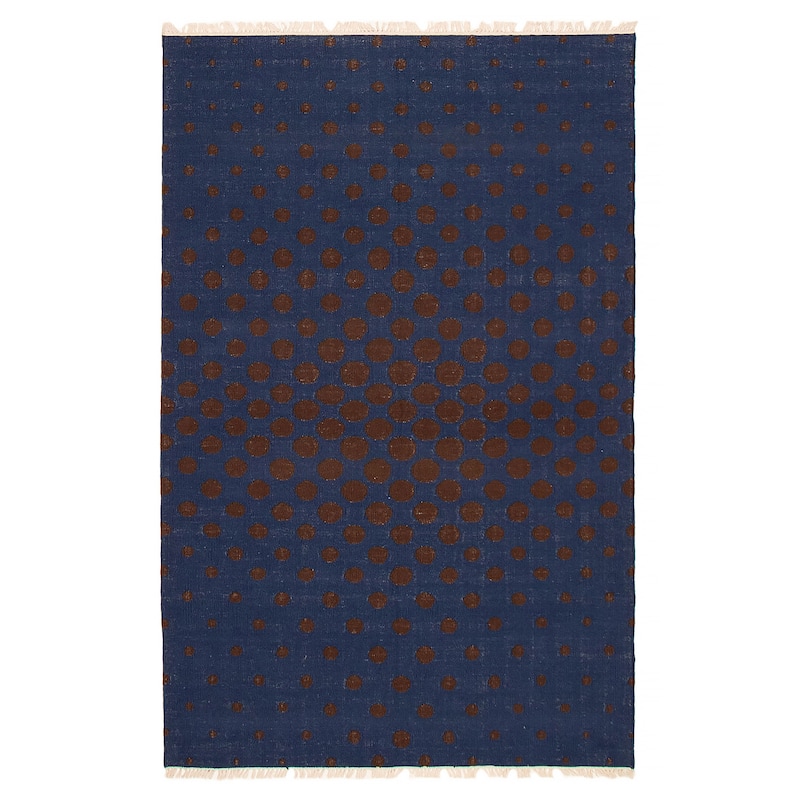 Ankara FW Navy Kilim 5'1" x 8'1" - 5'1 x 8'1 - Navy - 5'1 x 8'1