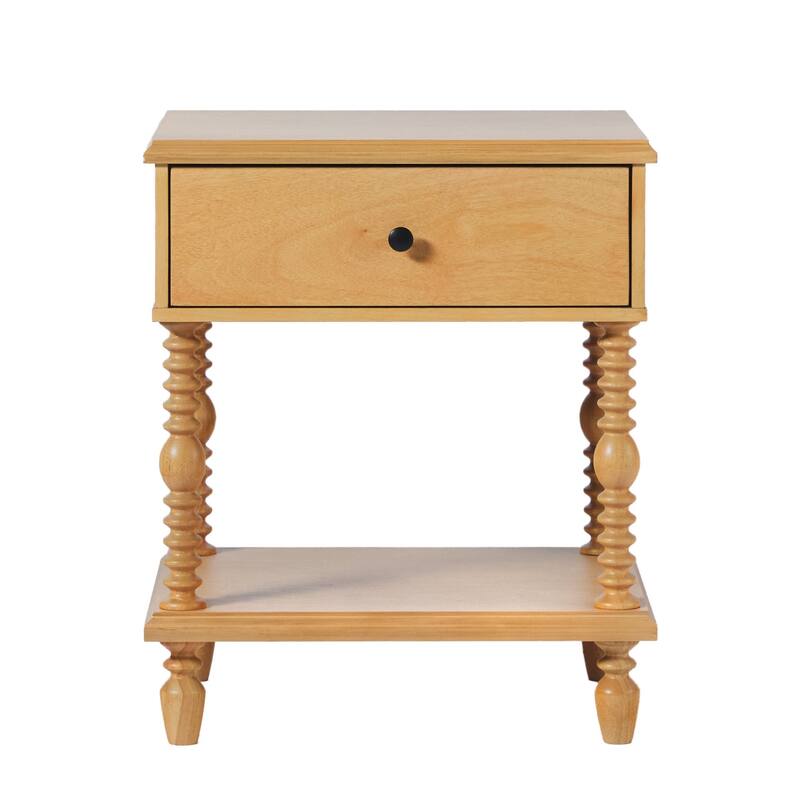 Walker Edison Easy Assembly Solid Wood 1-Drawer Nightstand