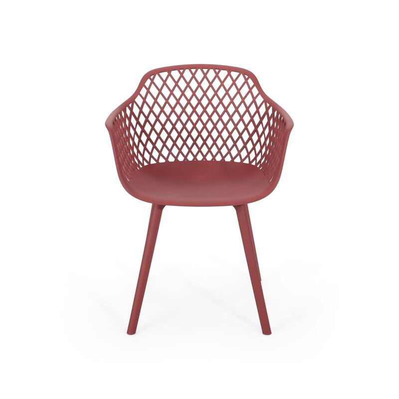 Poppy Outdoor Modern Dining Chair (Set of 4) by Christopher Knight Home