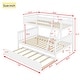 preview thumbnail 4 of 16, Bunk Bed with Trundle, Convertible Ladder and Guardrail