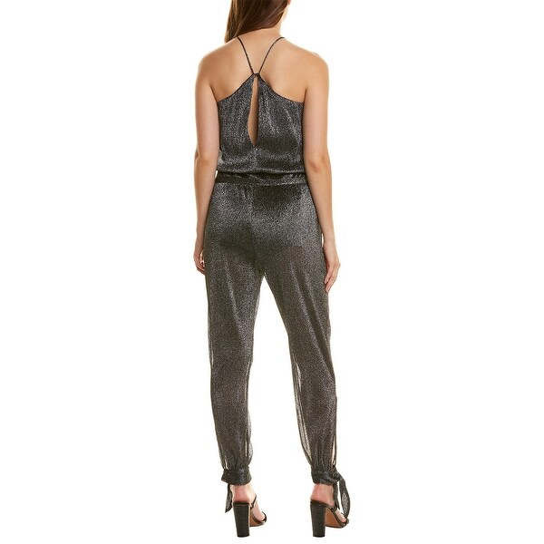 halston heritage metallic jumpsuit