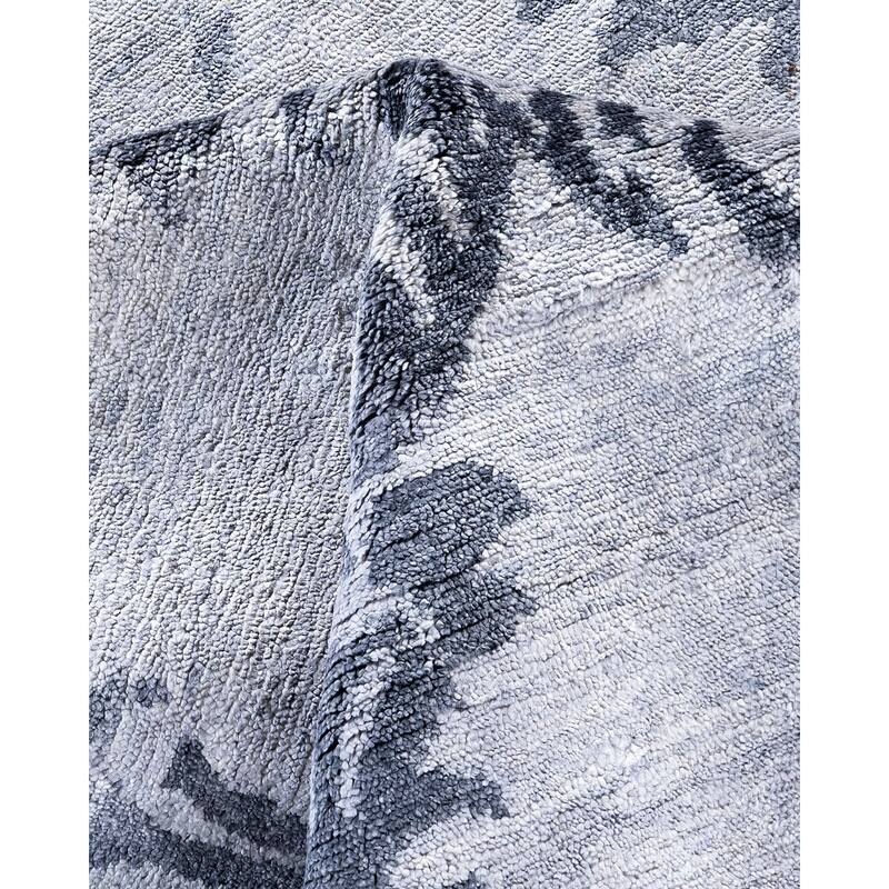 Modern One-of-a-Kind Hand-Knotted Area Rug, Gray - 9' 0" x 11' 9"