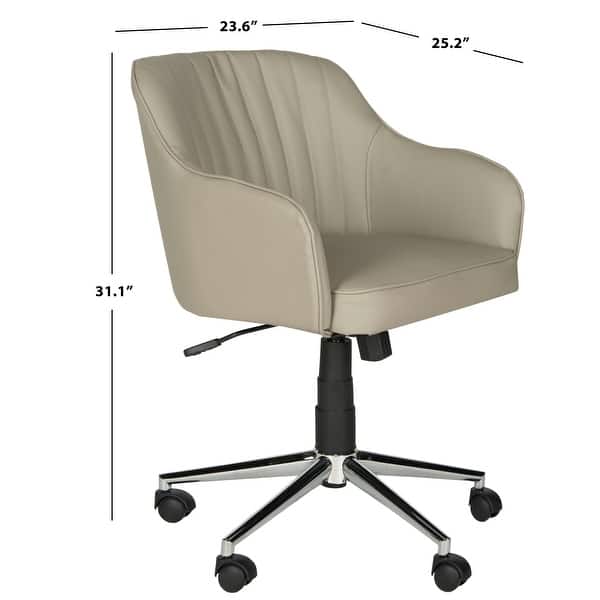 SAFAVIEH Office Grey Hilda Desk Chair - 23.6" x 25.2" x 31.1"