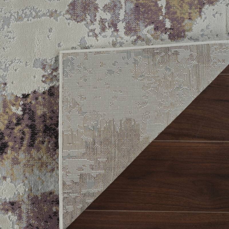 Biko Distressed Abstract Modern Stain Resistant Woven Durable Area Rug By HomeRoots