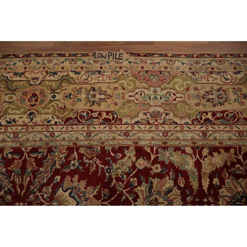 Hand Knotted Oriental 100% Wool Carpet Traditional Floral Red Agra Area Rug - 17' 1'' X 11' 10''