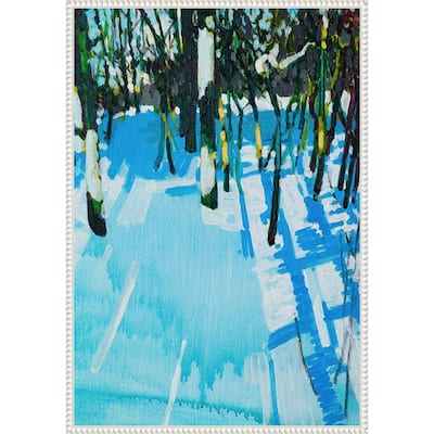 Whitewater 2 by Randall Mattheis (23 x 33 in.), Framed Canvas Wall Art Print - Sylvie Beaded White