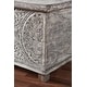 preview thumbnail 20 of 32, The Curated 17th Century Trunk Solid wood hand-carved 48" Coffee Table - 48 x 24 x 17 (H)