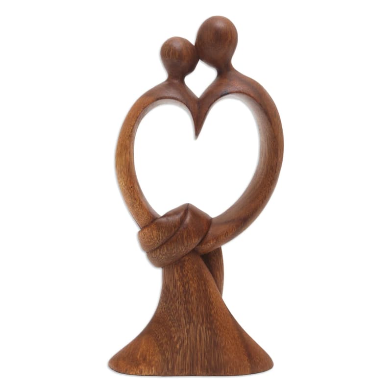 Novica Handmade Love Bond Wood Sculpture