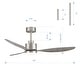 preview thumbnail 66 of 127, 52"/42" Black/Gold LED Ceiling Fan with Lights Remote(3-Blade)