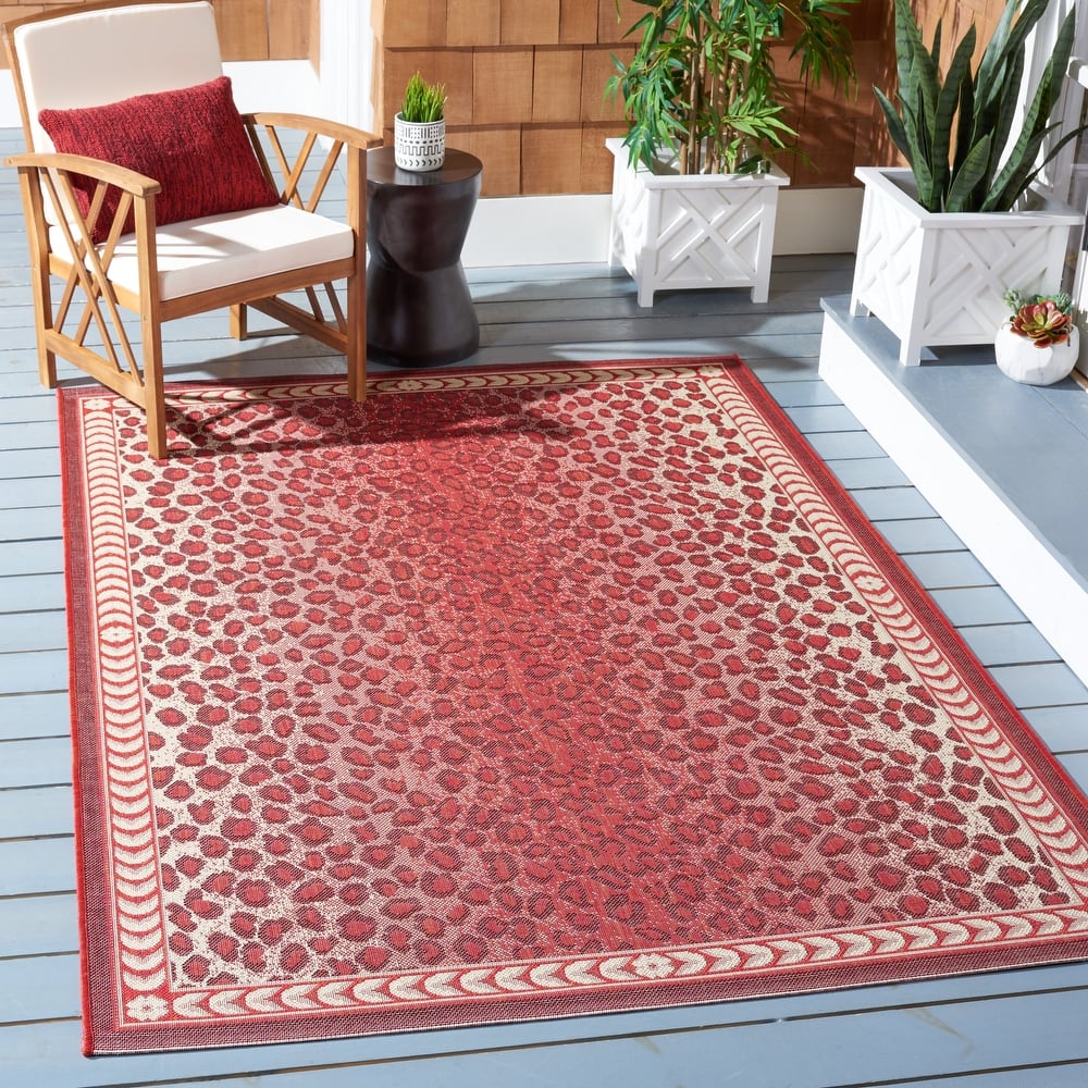 SAFAVIEH Courtyard Sanyi Indoor/ Outdoor Waterproof Patio Backyard Rug