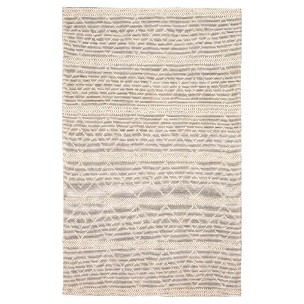 ECARPETGALLERY Braid weave Sienna Cream Wool Rug - 5'0 x 8'0
