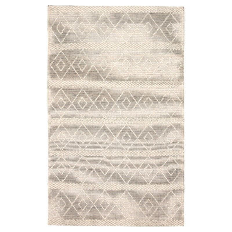 ECARPETGALLERY Braid weave Sienna Cream Wool Rug - 5'0 x 8'0 - Cream - 5'0 x 8'0