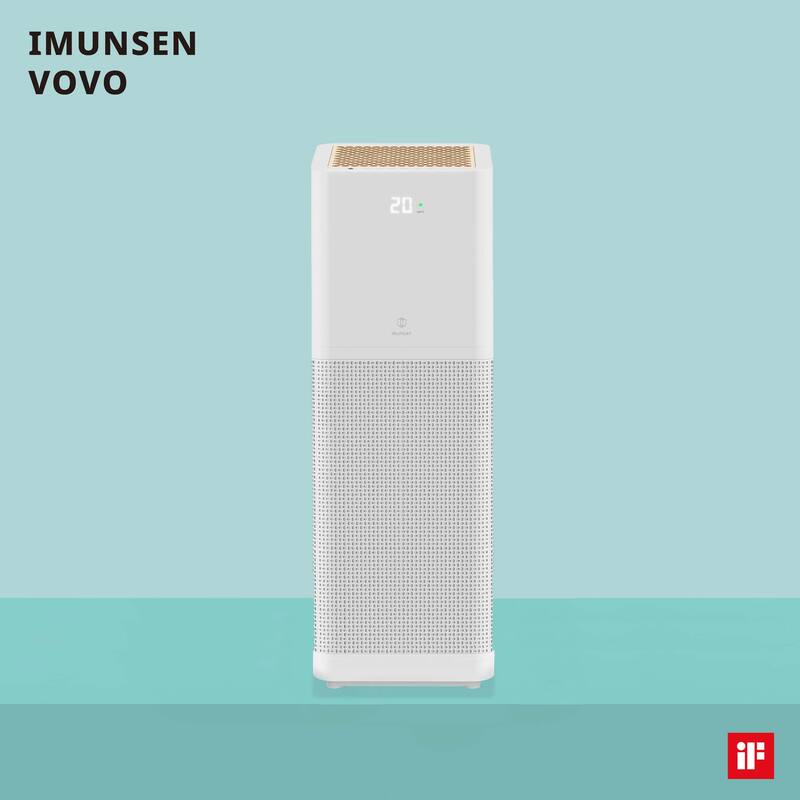 IMUNSEN Air Purifier with Cypress Wood Filter - White