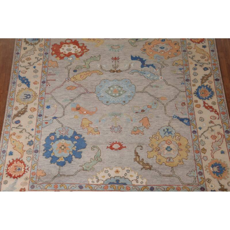 Oushak Oriental Area Rug Handmade Wool Carpet - 8'2" x 9'7"