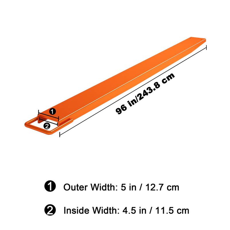Pallet Fork Extension 4.5" , Heavy Duty Steel Forklift Extensions,1 Pair