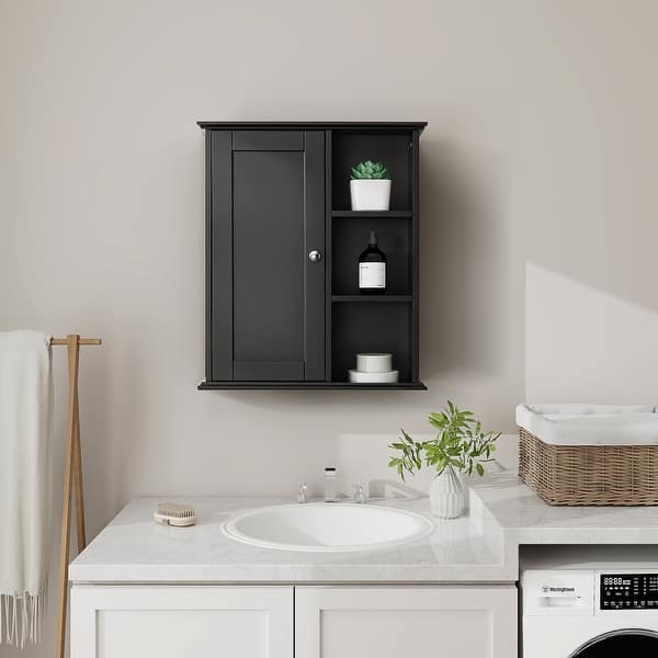 Bathroom Light Oak Wall Mounted Over The Toilet Storage