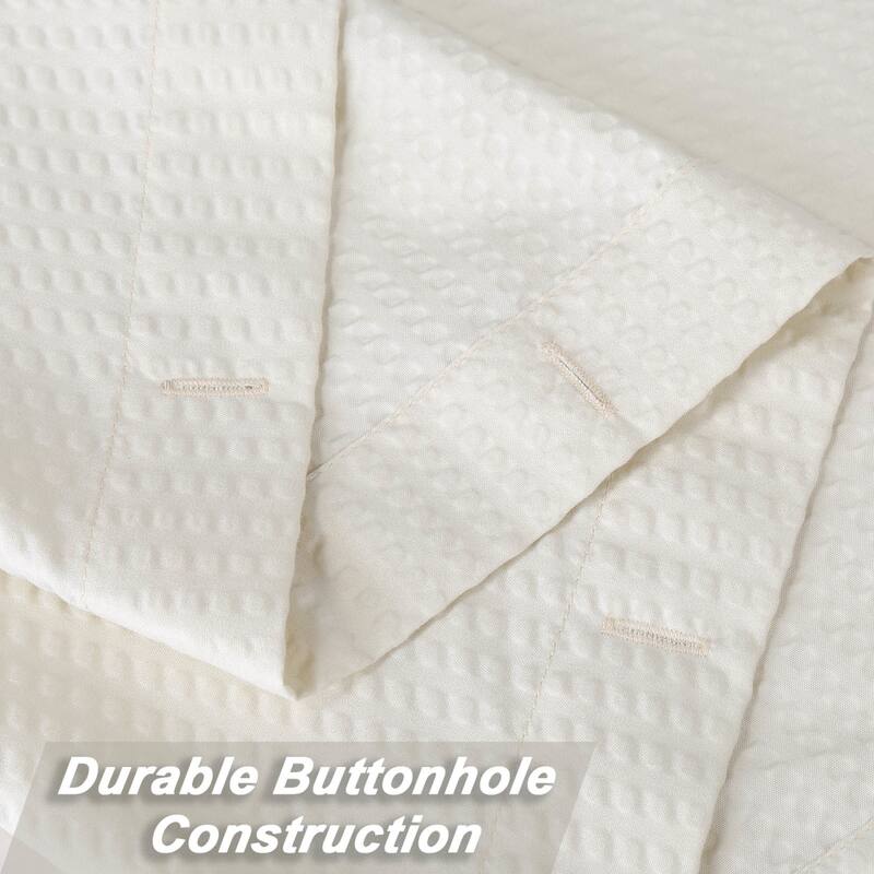 Soft Embossed Microfiber Fabric Shower Curtain or Liner, Water Repellent