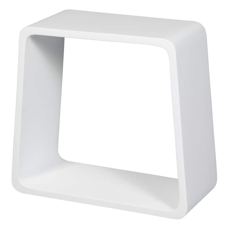 ALFI brand ABST55 White Matte Solid Surface Resin Bathroom / Shower Stool