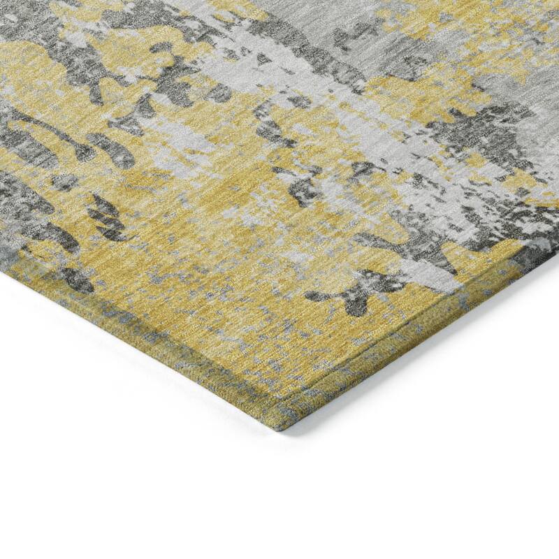 HomeRoots Abstract Transitional Rectangle Outdoor Rug