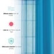 preview thumbnail 15 of 117, HLC.me 2 Piece Semi Sheer Voile Window Curtain Drapes Grommet Top Panels Bedroom, Living Room - Set of 2 panels