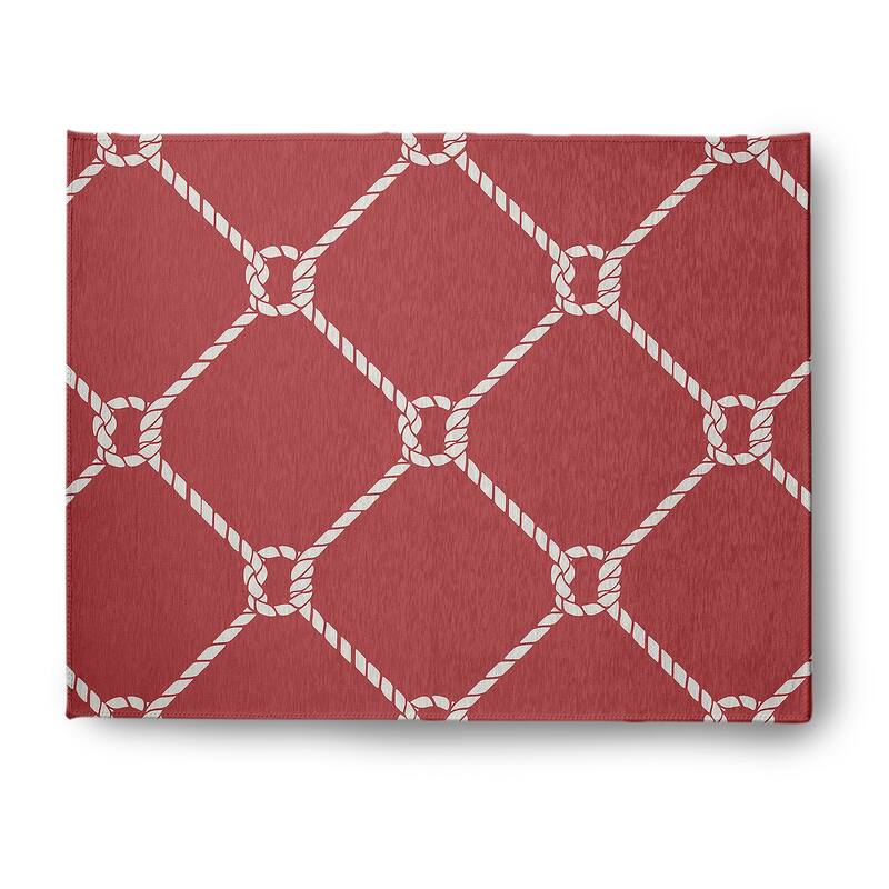 Ahoy Nautical Chenille Rug - Ligonberry Red - 8' x 10'