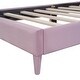 preview thumbnail 15 of 13, Twin Size Velvet Upholstered Platform Bed with Cloud-Shape Headboard For Kids