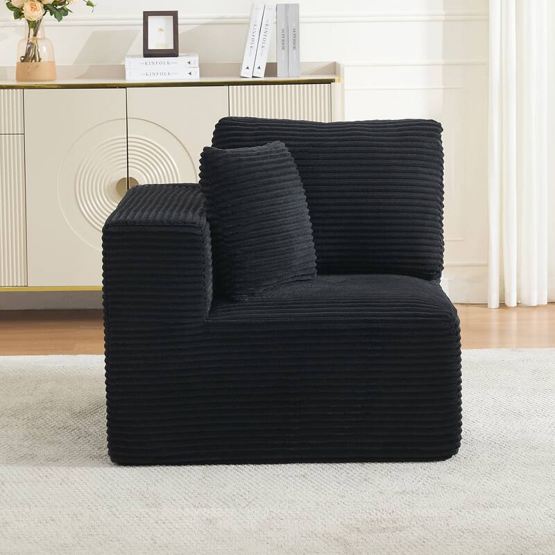 Modular Sectional Sofa Corduroy Customizable Living Room Sofa