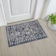 preview thumbnail 37 of 44, Crosswood Helen Traditional Floral Indoor Polyester Area Rug 2' x 3' - Navy/Aqua
