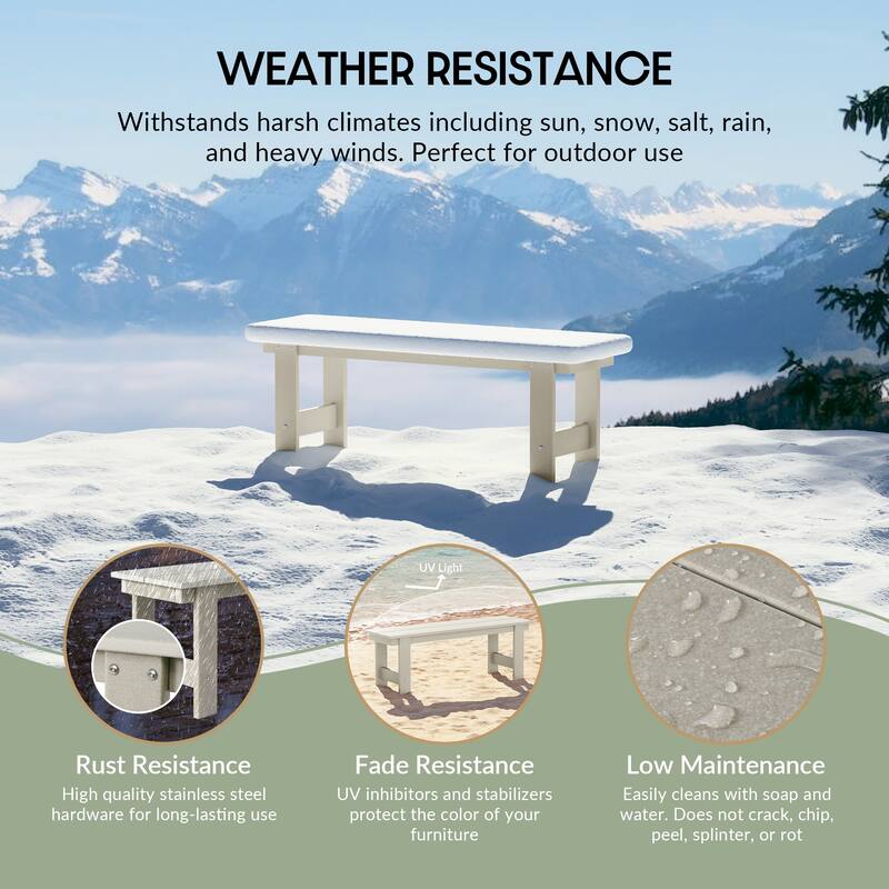 Polytrends Shoreside Patio 48" Bench