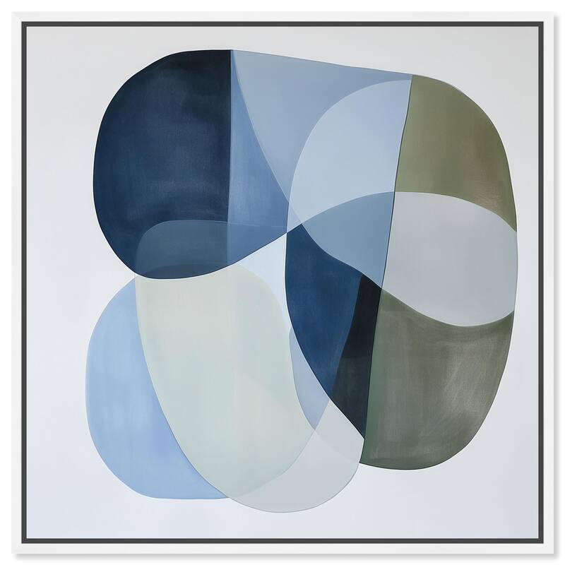 Serene Overlap II Canvas by Art Remedy - 20" x 20" - White