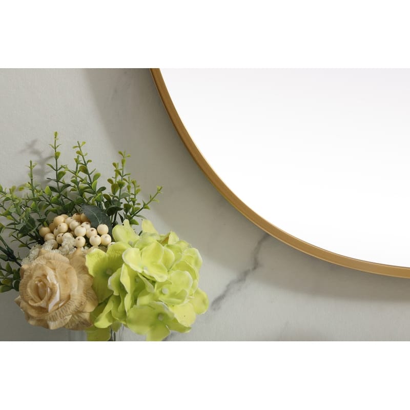 Indigo Home Metal Frame Oval Mirror 27x36 Inch